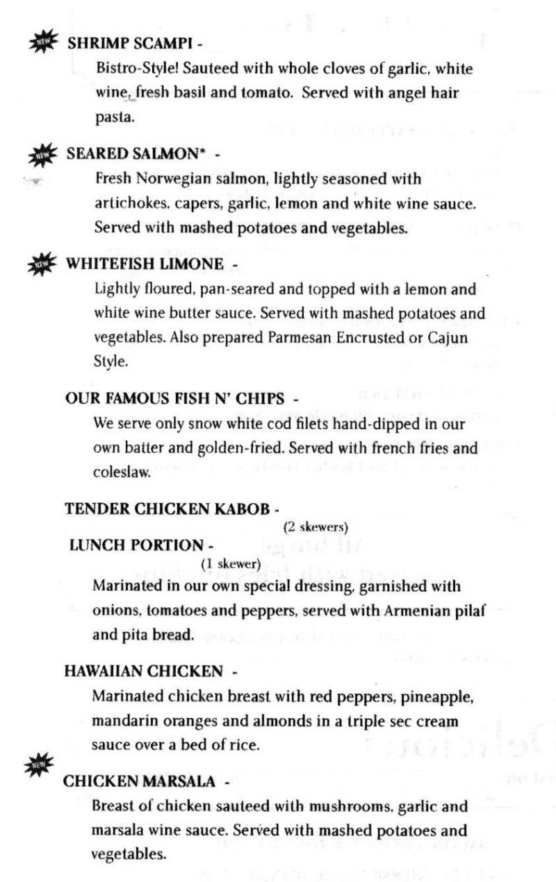 Pudges Place Deli and Cafe Entrees of Distinction﻿